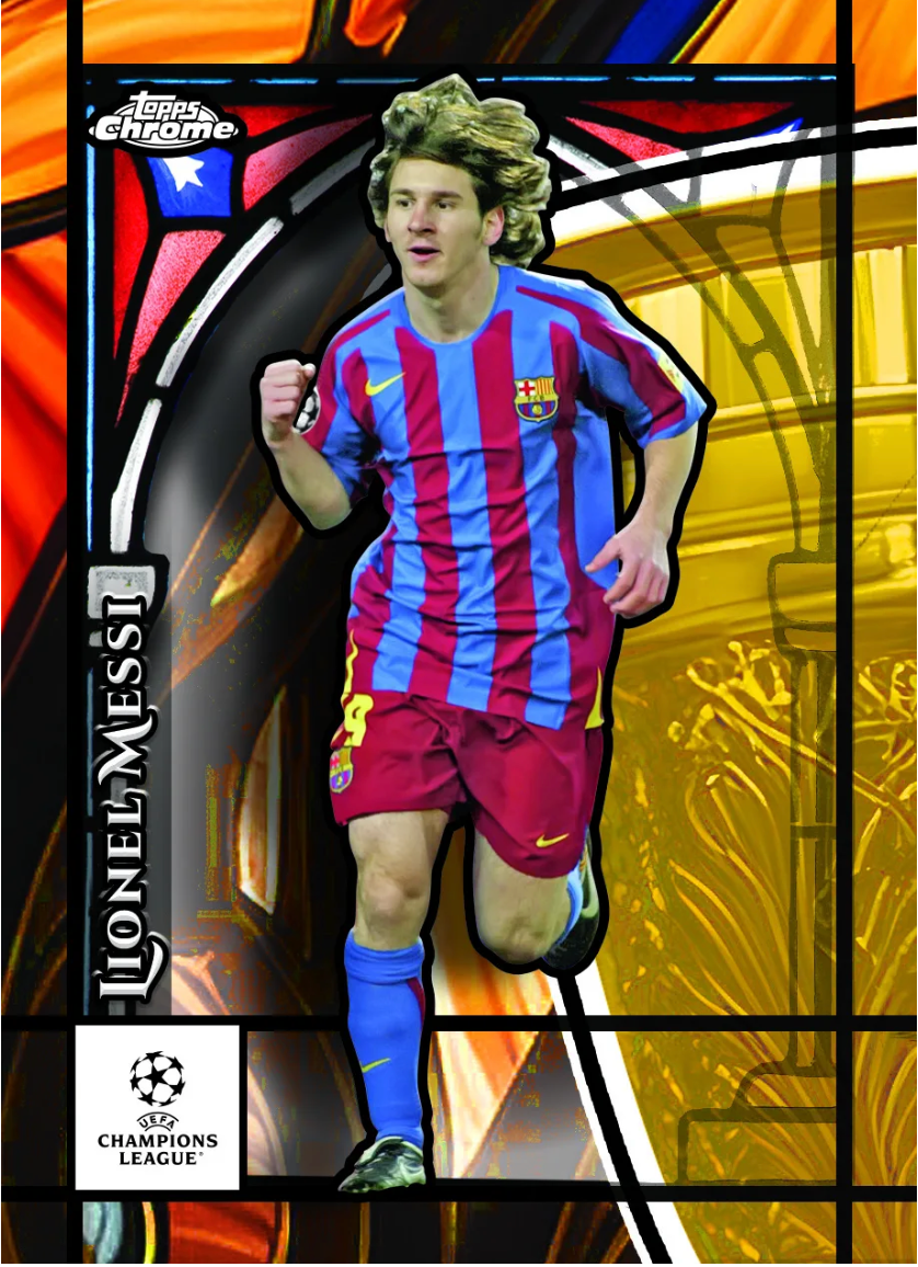 img_0236-2 Topps UEFA Club Competitions Lionel Messi the grail 1 of 9 - Pealed - Image 1
